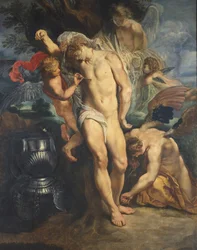 Saint Sebastian Tended by Angels, 1601-02